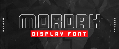 Mordak – Free geometric display font
