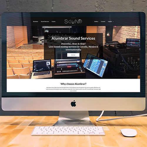 Alumbrar Sound Services - Website Development